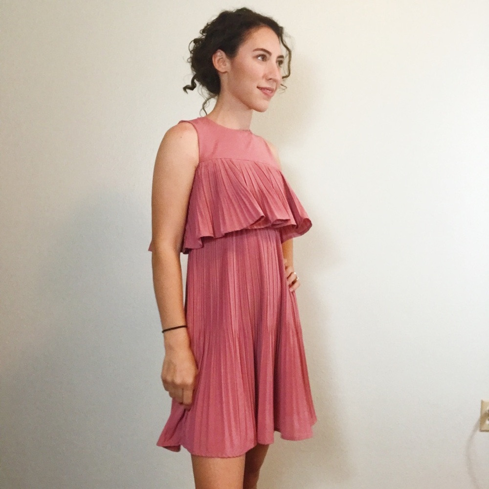 SAKS FIFTH AVENUE Rose Silk Dress 🆕 Designer prom